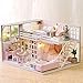 SPILAY Dollhouse Miniature with Furniture,DIY Dollhouse Kit Mini Modern Apartment Model Plus with Dust Cover & Music Box ,1:24 Scale Creative Doll House Toys for Children Girl Gift (Girlish Dream)