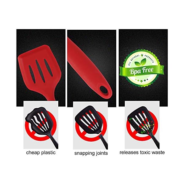 Newox-Silicone-Utensil-Set-10-Piece-Kitchen-Gadgets-Cooking-Cookware-BBQ-Tools-Red Newox Silicone Utensil Set 10 Piece Kitchen Gadgets Cooking Cookware BBQ Tools (Red)