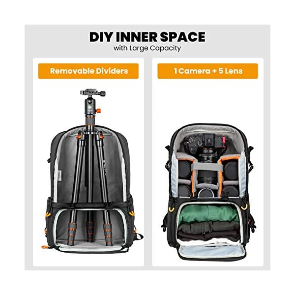 TARION Kamerarucksack, Wasserdicht Fotorucksack Spiegelreflex DSLR Rucksack Kameratasche für Spiegelreflexkameras… – Bild 4