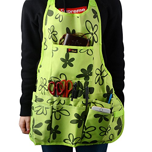 image for RTWAY Work Apron 600D Oxford Shop Apron with Multiple Pockets to Organ