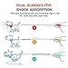 Hands Free Dog Leash - SGM Adjustable Leash and Belt for Running Walking with Retractable Reflective Bungee cord and Dual Handle + Dog Clicker (Leash - 4 to 6 feet, Waist - 23
