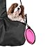 Aigou Set of 2 Portable Travel Dog Bowl, Lightweight Collapsible Pet Cat Bowl Travel Bowl Water Feeder Bowl with Carabiner (Hot Pink)
