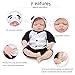OtardDolls Lifelike Reborn Dolls,Realistic Sleeping Baby boy with Panda Clothes Soft Vinyl Newborn Doll Children Gifts