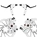 AFTERPARTZ NV-5 G3/ HS1 Bike Disc Brake Kit Front + Rear Rotor (NV-5 G3 White Kit with Handle)