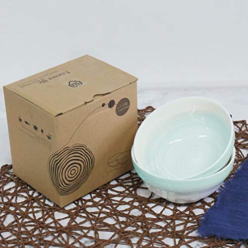 image for 77L Porcelain Salad Bowl, [Set of 2, 22 FL OZ (650 ML)] Ceramic Salad/