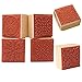 Wooden Rubber Stamp Square Floral Pattern for DIY Craft Card and Scrapbooking Designs