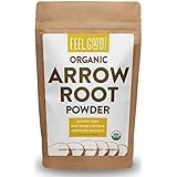 Organic Arrowroot Powder (Flour) - 1 Pound Resealable Bag (16oz) - 100% Raw From Vietnam - by Feel Good Organics