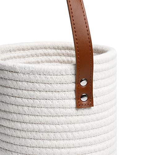 POTEY 720201 2pack Cotton Rope Hanging Basket Round Hanging Basket