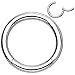 Hinged Seamless WildKlass Septum Clicker Ring 316L Surgical Steel (Sold Individually) (18g 8mm Silver)