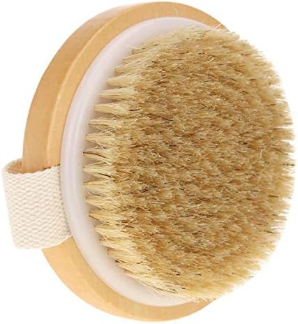 Dry Brushing Body Brush - Improves Skin's Health and Beauty - Natural Bristle - Remove Dead Skin and Toxins, Cellulite Treatment, Improves Lymphatic Functions, Exfoliates, Stimulates Blood Circulation