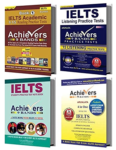 IELTS Academic 15R/15L/W/S Combo Pack With Answers – Achievers 9 Bands