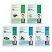 DERMAL 26 Combo Pack Collagen Essence Korean Face Mask (Green & Yellow) - Hydrating & Soothing Facial Mask with Panthenol - Hypoallergenic Sheet Mask for All Skin Types - Home Spa Treatment Mask