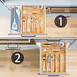 WUSHIZHUHUN Flatware Organizer Silverware Drawer