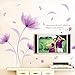 Kaimao Purple Flower in The Wind Wall Stickers Art Decal Murals Removable Wallpapers for Home Decoration