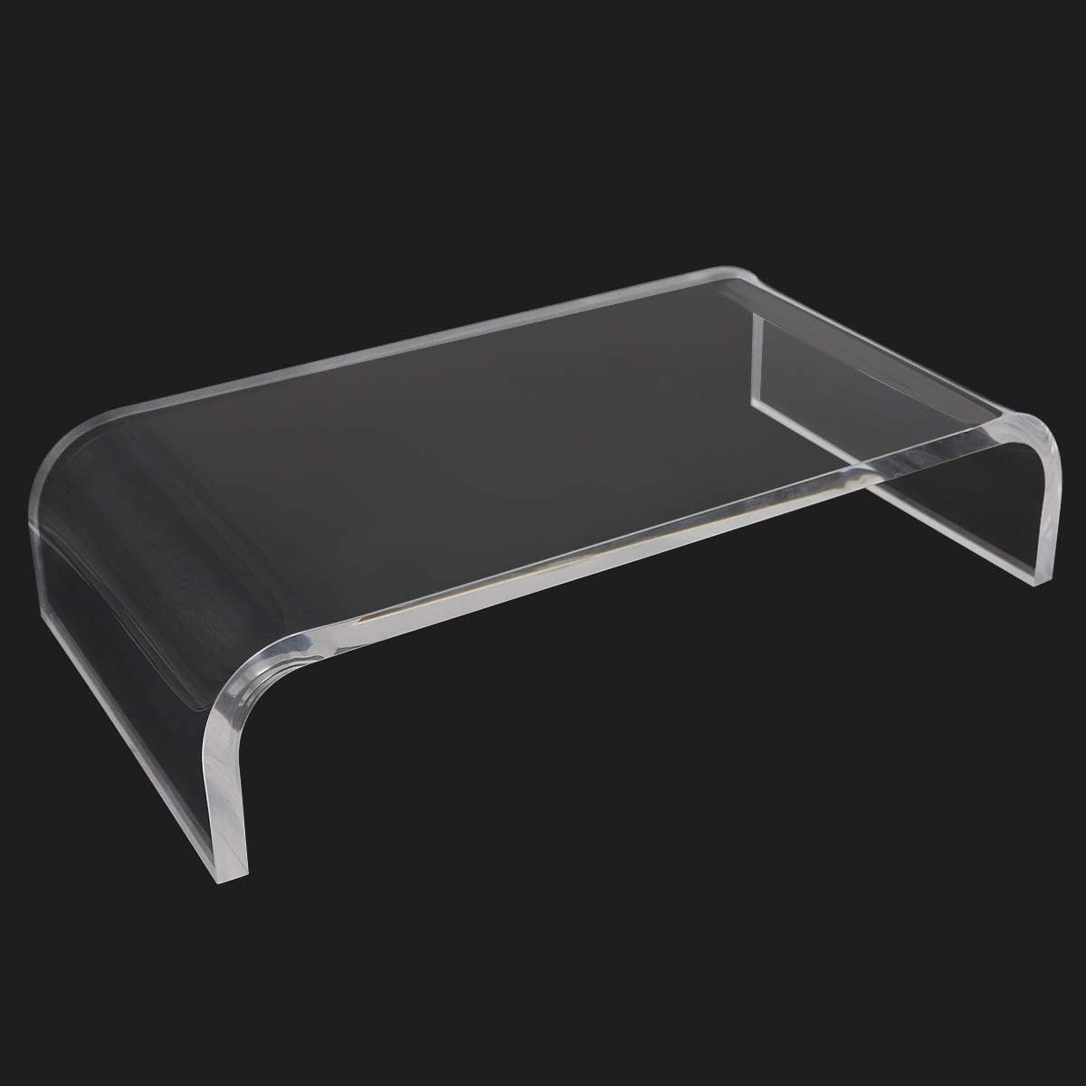 Clear Acrylic Computer Monitor Stand Holder, Heavy Duty Ergonomic Monitor Riser for Office Home Desktop Corner, Free Standing Lucite Monitor Stands for Laptop Screen Tablet TV Lcd, Desk Riser Leg Lift : Office Products
