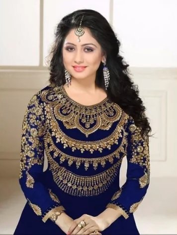 rv fashion georgette saree (prachi_long_blue_blue_free size)