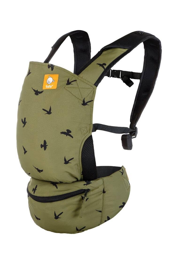 Tula Lite Baby Carrier with Pouch and Storage, Lightweight Compact Ergonomic Travel Carrier, Summer Ultra Lightweight