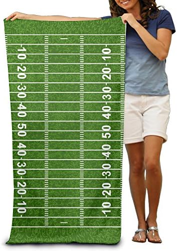 Hiyourself American Football Field 100% Polyester Beach Towel Chair (31" X 51") Thick Soft Quick Dry Lightweight Towels Blanket