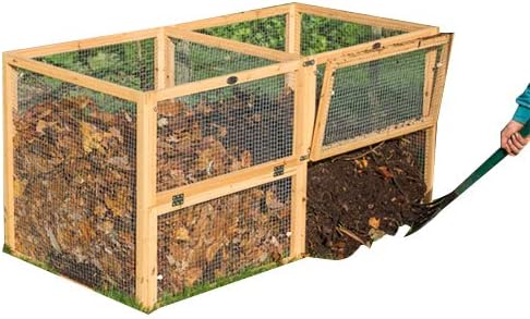Malla de alambre Premium cubo de basura para abono con puerta por ...
