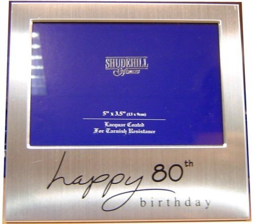 Happy 80th Birthday Photo Frame Gift 5x3.5 by Shudehill Giftware