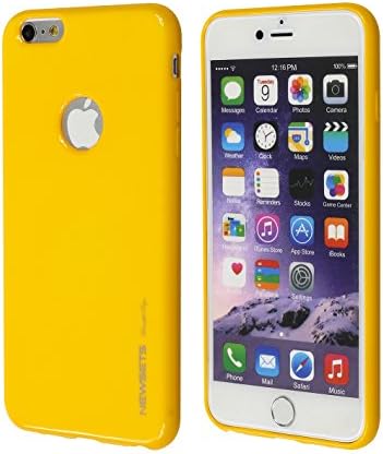 iPhone 6 Plus Case, Pearl Jelly Slight Glitter Perfect Fit [NEWSETS] Flexible Premium Bumper Yellow Cover Cases for Apple iPhone 6/6s Plus 5.5 inch