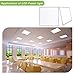 2x2 FT 2 Pack White LED Flat Panel Troffer Light, 40W 4000K Recessed Edge-Lit Drop Ceiling Light, 4600lm Lay in Fixture for Office, 0-10V Dimmable, 2-Lamp T8 Fluorescent Replacement for Office