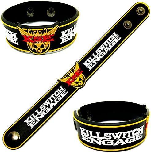 1 Pcs. KSE KILLSWITCH ENGAGE Hard Core Heavy Metal Punk Rock Music Band Logo Symbol Sign Rubber Silicone Bracelet Wristband by BEST EXPO