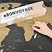 Scratch Off World Map - Personalised Travel Tracker Poster - Remember and Share Your Adventures (Black, 33” x 23”)