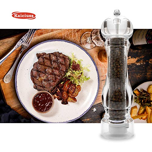 Kaiciuss Salt Pepper Grinder Mill Arcylic,the Best Peppercorn Grinder