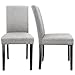 Furmax Dining Chairs Fabric Kitchen Parson Chair Urban Style Dining Side Chair with Solid Wood Legs Set of 2 (Grey)