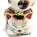 Kutani Japanese Maneki Neko Handstand Lucky Cat Ceramic