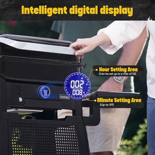Volteq 6-in-1 Electric Barbecue, High Precision Table Grill 343°C with Intelligent Thermal Probe, Digital Control, Cooking Surface 54 x 32 cm, Ideal for Apartment, Balcony and Camping