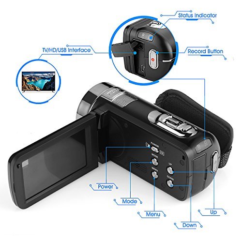 2 FLOUREON+Camcorder+Digital+Rotation+Recording