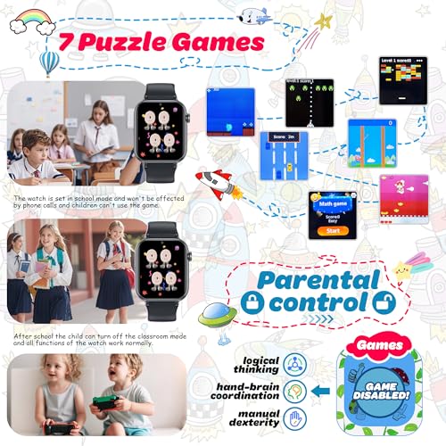 pmstuy 4G Smartwatch Children GPS Phone Watch Smartwatch Children WiFi Video Calling SOS Voice Chat Alarm Clock Games Waterproof Child Mobile Phone Gifts for Girl and Boy
