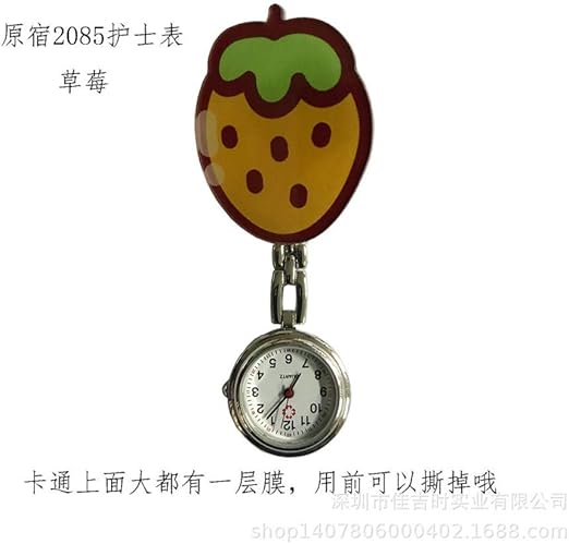 NEWELLYY Reloj de Enfermera Fob,Tabla de Enfermera de Fruta de Flores