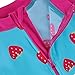 TFJH E Swimsuit for Girls Sun Protetion Short Sleeve Swimwear UV 50+ HotPink Cute,Strawberry 104/110