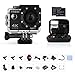 FREDI Action Camera 4K WIFI Sports Action Camera Ultra HD Waterproof DV Camcorder 16MP 170 Degree Wide Angle with Portable Package(without SD card)