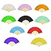 10pcs Multicolor Silk Folding Fan Bamboo Handheld Fans Silk Folded Fans for Home Decoration and Wedding, Party