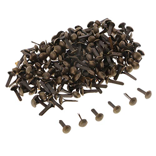 200 Pieces Mini Round Fasteners Metal Brads Paper Fasteners for Scrapbooking Arts and Crafts DIY School Projects Decorative- Bronze