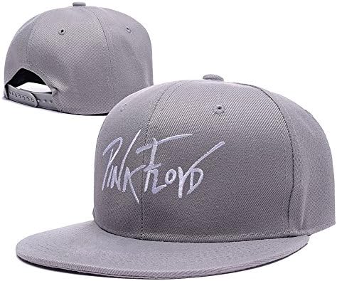 RHXING Pink Floyd British Rock Band Logo Adjustable Snapback Embroidery Hats Caps - Grey