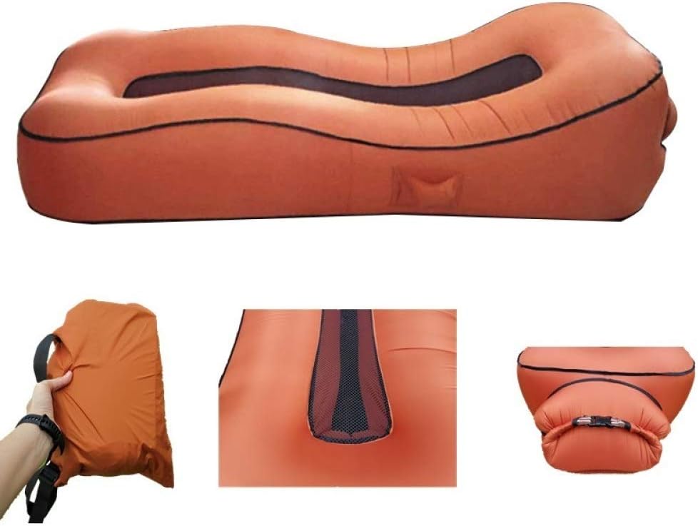 jlb Outdoor Leisure Chair Inflatable Sofa Bed Folding Lazy Air Sofa - Dijiugongfa12.17,Brown