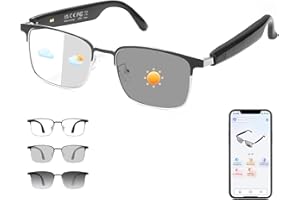Al Smart Glasses for Men Women - Bluetooth Translation Glasses with 169 Languages, Photochromic Lenses-UV/Blue Light Protecti