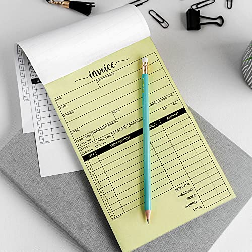 321 Done Invoice Pad, 5.5x8.5 Small 2Part Carbonless, Made in USA, Carbon Copy Sales Receipt