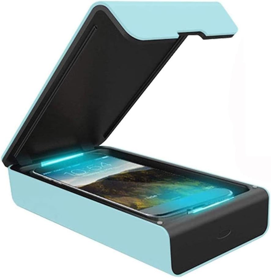 Disinfection box, UV Phone Sanitizer UV Sterilizer for Phone Jewelry Watch (Sky-Blue)