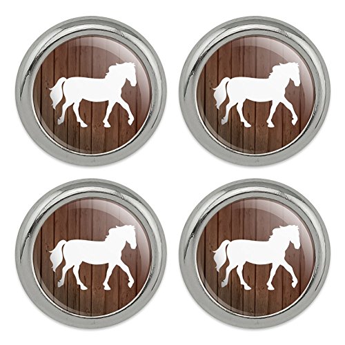 Horse Silhouette Cowboy Western Metal Craft Sewing Novelty Buttons - Set of 4
