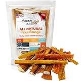 Bully Sticks and Beef Tendons - All Natural American Free Range Angus Beef Dog Chews - Fully Digestible Pet Treats - Promotes Dental Health (15 Pack)