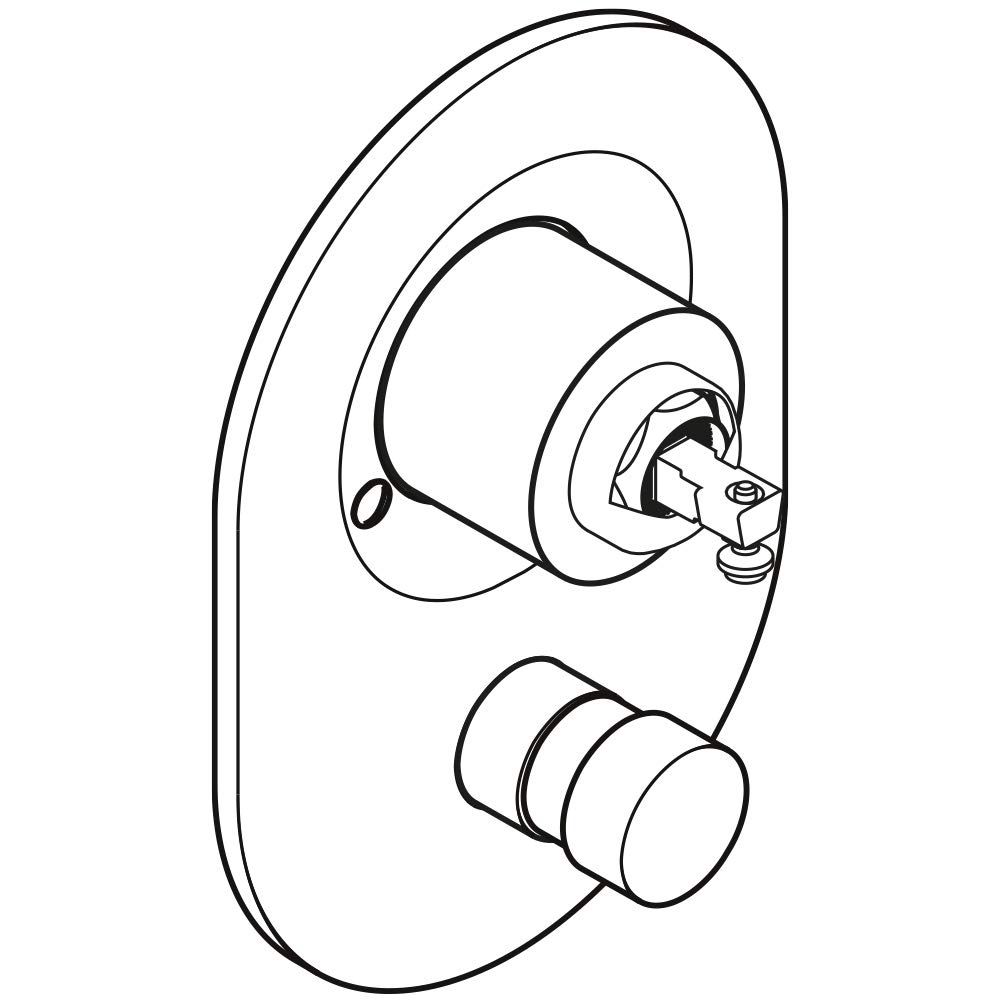 hansgrohe Conversion kit from Mixer Ball to M3 Cartridge for Bath Mixers for Concealed Installation (80 mm), Matching Handle Required Separately, Chrome, 96385000