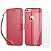 iPhone 6s / 6 Case, TUCCH Leather Wallet Phone Case [Card Slot] [Flip] [Wallet] [Stand] [Wrist Strap] Carry-All Case Compatible iPhone 6 / iPhone 6s (4.7 Inch), Red