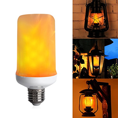 WEBSUN Flickering Light Bulbs 3 Modes Led Flame Effect Light Bulbs E26 Base - Vintage Atmosphere Lighting for Valentine's Day, Hotel, Bars, Home Decoration (1 Pack) - Thumbnail 2