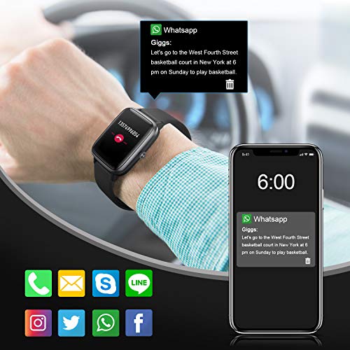 Letsfit Smart Watch, Fitness Tracker with Heart Rate Monitor, Activity Tracker with 1.3 Inch Touch Screen, IP68 Waterproof Pedometer Smartwatch with Sleep Monitor, Step Counter for Women and Men - Thumbnail 7